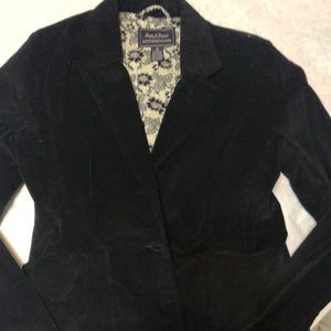 Retro black velvet blazer